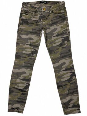 Express Camo Stretch Pants Size 2 Green Camouflage Slim Fit